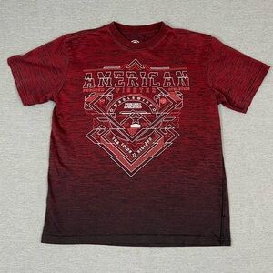 American Fighter Red and Black Graphic Tee